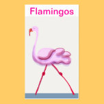 Pink flamingo business cards