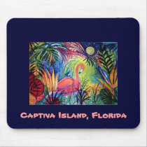 Pink Flamingo - Captiva Island, Florida mousepads