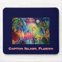 Pink Flamingo - Captiva Island, Florida mousepads by patsarts Pink Flamingo - Captiva Island, Florida mousepads