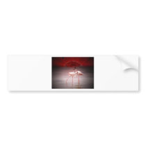Pink Flamingo Dance Bumper Stickers
