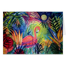 Pink Flamingo Greeting Card