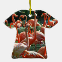 Pink Flamingo group, lots of flamingoes picture! Ornaments
