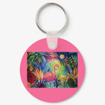 Pink Flamingo keychains