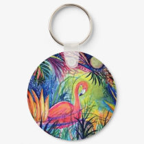 Pink Flamingo keychains