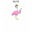 Pink Flamingo Luck Irish St. Patrick's Day Ireland t-shirts