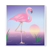 Pink Flamingo Magnet