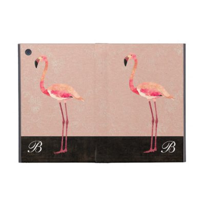 Pink Flamingo Monogram iPad Case