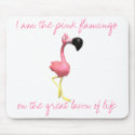 Pink Flamingo Mousepad by magnetic Pink Flamingo Mousepad