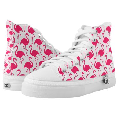 Pink Flamingo Pattern Printed Shoes