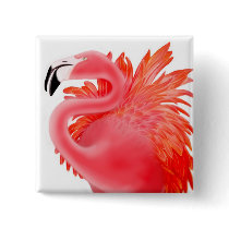 Pink Flamingo Pin buttons