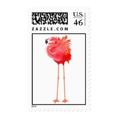 Pink Flamingo Postage
