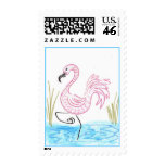 Pink Flamingo Postage