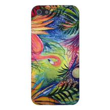 Pink Flamingo Sanibel Midnight iPhone 5 Cases