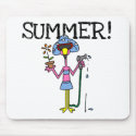 Pink Flamingo Summer T-shirts and Gifts mousepads by Peacock_Cards Pink Flamingo Summer T-shirts and Gifts mousepads