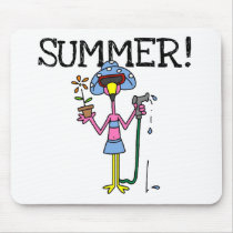 Pink Flamingo Summer T-shirts and Gifts mousepads