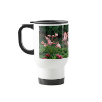 Pink Flamingo Travel Mug by dlgray Pink Flamingo Travel Mug