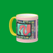 Pink Flamingo - tropical flair mug