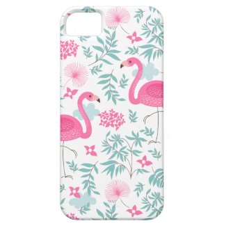 Pink Flamingo & Tropical Flowers G3 iPhone 5 Covers