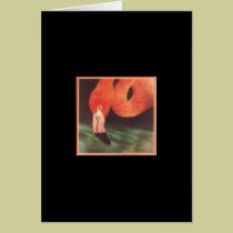 Pink Flamingo - water bird Note Card cards