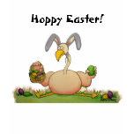 Pink Flamingo Whimsical Bird As Easter Bunny t-shirts