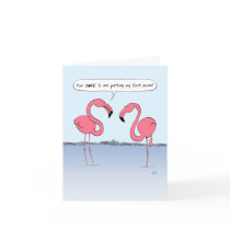 Pink Flamingos Cartoon cards by jennsdoodleworld Pink Flamingos Cartoon cards
