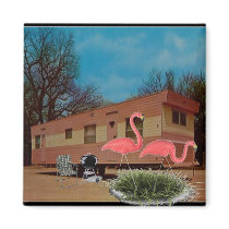 Pink Flamingos Magnet