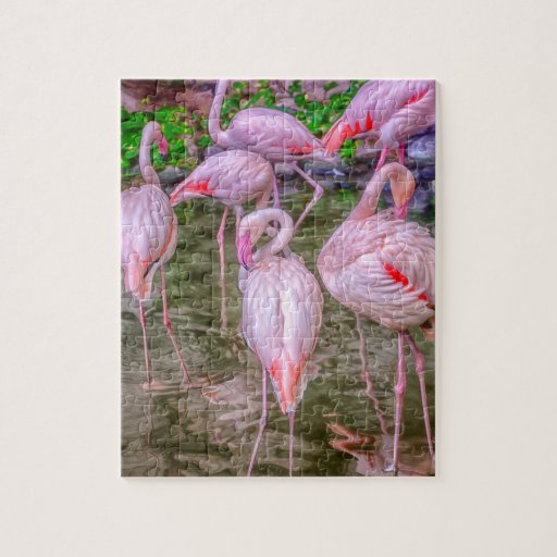Pink Flamingos Puzzle | Zazzle