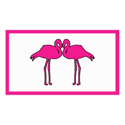 Pink Flamingos Registry Insert Cards Business Card (back side)
