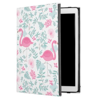 Pink Flamingos & Tropical Flowers iPad Pro Case