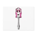 Pink Flathead Screwdriver Post Card