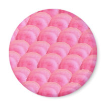 Pink Fleece Rose Pattern Fridge Magnet