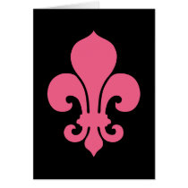 Pink Fleur de Lis cards by evilinpink Pink Fleur de Lis cards