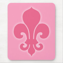 Pink Fleur de Lis mousepads by evilinpink Pink Fleur de Lis mousepads