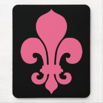 Pink Fleur de Lis mousepads by evilinpink Pink Fleur de Lis mousepads