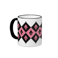 Pink Fleur de Lis mug
