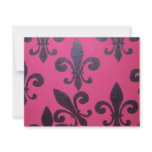 Pink fleur de lis painting announcement