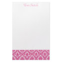 Pink Fleur De Lis stationery