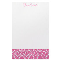 Pink Fleur De Lis stationery by SweetKitten Pink Fleur De Lis stationery