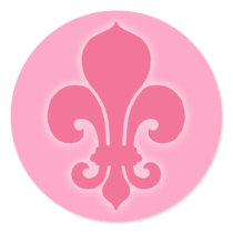 Pink Fleur de Lis sticker