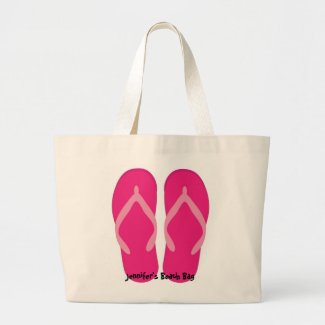 Pink Flip Flop Beach Bag