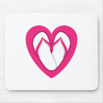pink flip flop design 2 mouse mat