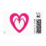 pink flip flop design 2 postage stamp