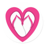 pink flip flop design 2 stickers