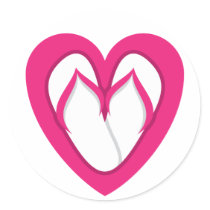 pink flip flop design 2 stickers