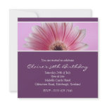 Pink Floral 50th Birthday Party Invitation