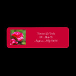 Pink Floral Address Label labels