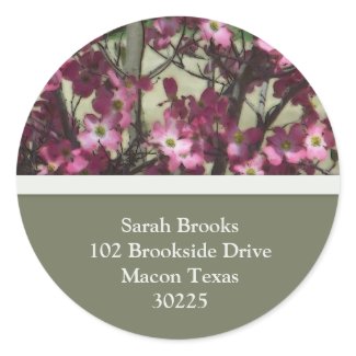 Pink Floral Address Labels sticker