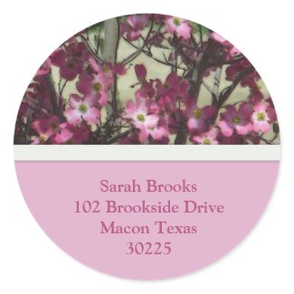 Pink Floral Address Labels sticker