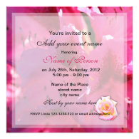 Pink floral all party invitations.