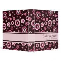 Pink Floral Avery Binder